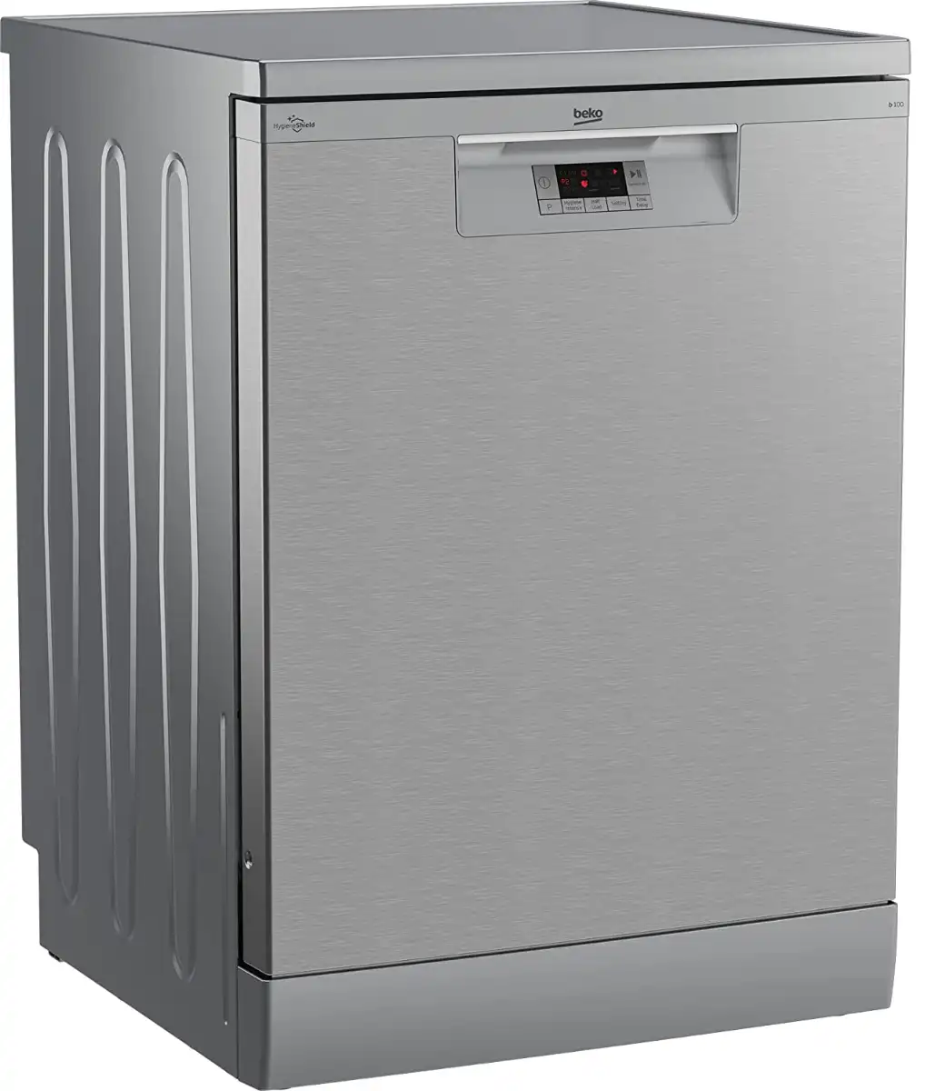 Beko Dishwasher 14 Place Settings, 60 cm, 5 Programs, Half Load, Intensive Clean, Steam Polishing, Silver, DFN15420S