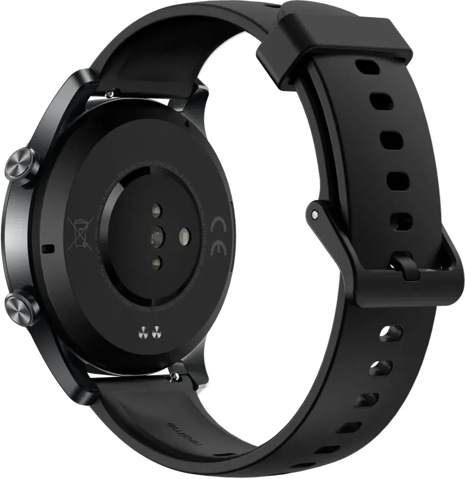 ساعة ريلمي تيك لايف الذكية شاشة تعمل باللمس 1.32 بوصة، سوار سيلكون، مقاومة للماء، أسود، R100
