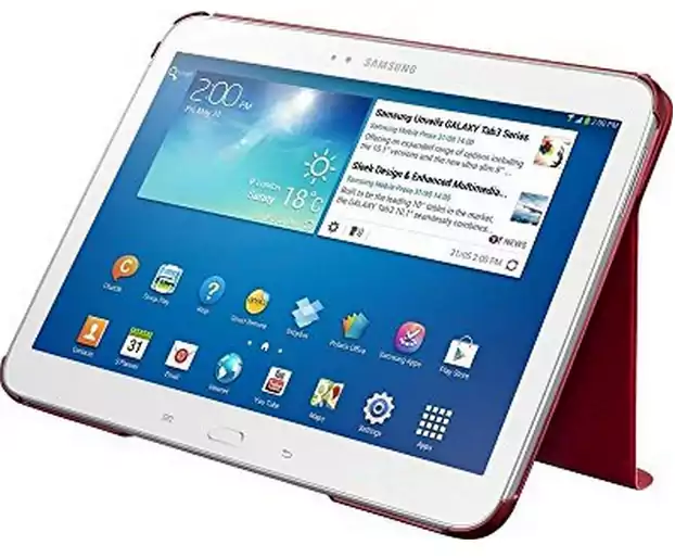 Samsung Galaxy Tab 3 tablet cover, leather, dark red