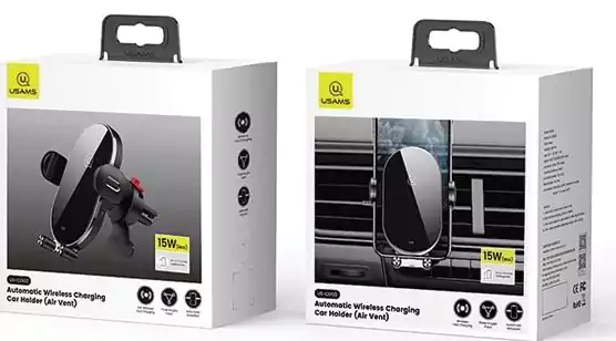 شاحن سيارة لاسلكي من يوسماس US-CD132 - أسود