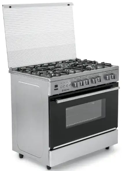 White Point Free Standing Cooker, 90*60 cm, 5 Burners, Oven Fan, Stainless, WPGC9060XTOCFSDCA