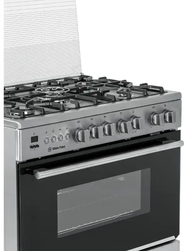 White Point Free Standing Cooker, 90*60 cm, 5 Burners, Oven Fan, Stainless, WPGC9060XTOCFSDCA