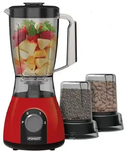 خلاط كهربائي سمارت، 600 وات، 1.5 لتر، 2 مطحنة، أحمر × أسود ،SBL103RU