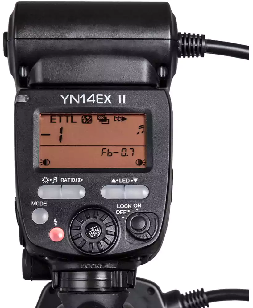 مجموعة فلاش حلقة ماكرو من يونغنو YN-14EX II TTL لكاميرات كانون