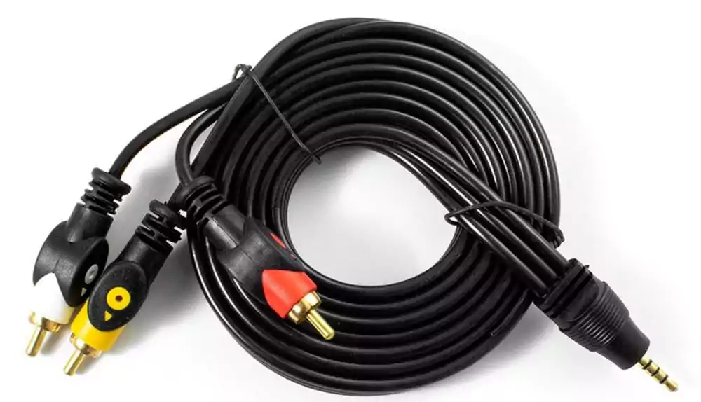 كبل 2B صوت وفيديو AUX طرف إلى 3 أطراف 1.8متر- CV165