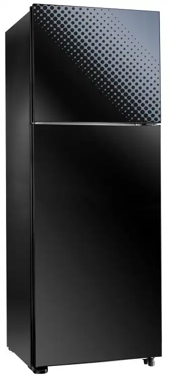 Unionaire Refrigerator, No Frost, 370 Liters, 2 Doors, Black Glass, URN-440LBG3A-MH