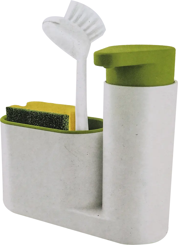 موزع صابون سائل للمطبخ بلاستيك +حامل اسفنج - ألوان متعددة