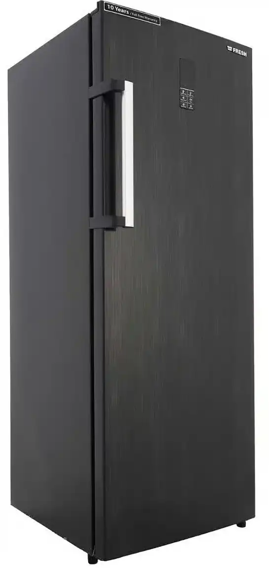 Fresh upright deep freezer, no frost, 6 drawers, digital touch screen, black, FNU-MT270B