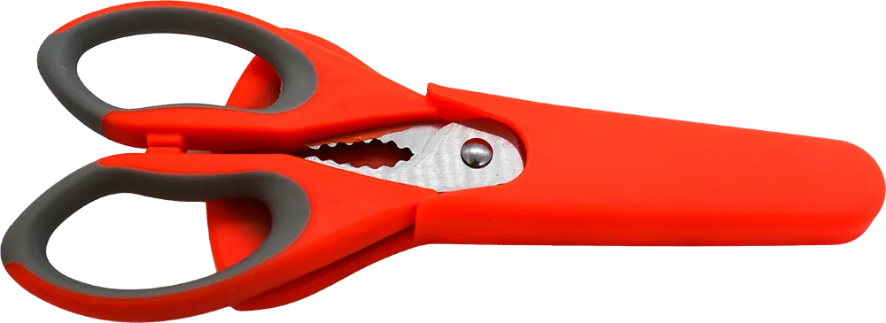 مقص مطبخ أستنالس بيد سيليكون متعدد الأستخدامات - أحمر