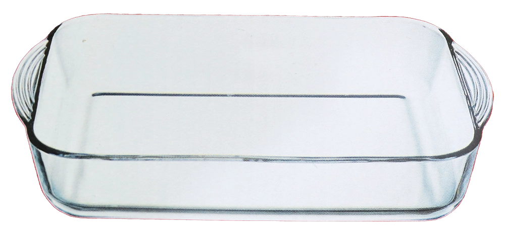 Large rectangular pyrex casserole - clear