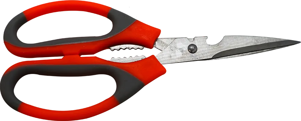 مقص مطبخ أستنالس بيد سيليكون متعدد الأستخدامات - برتقالي