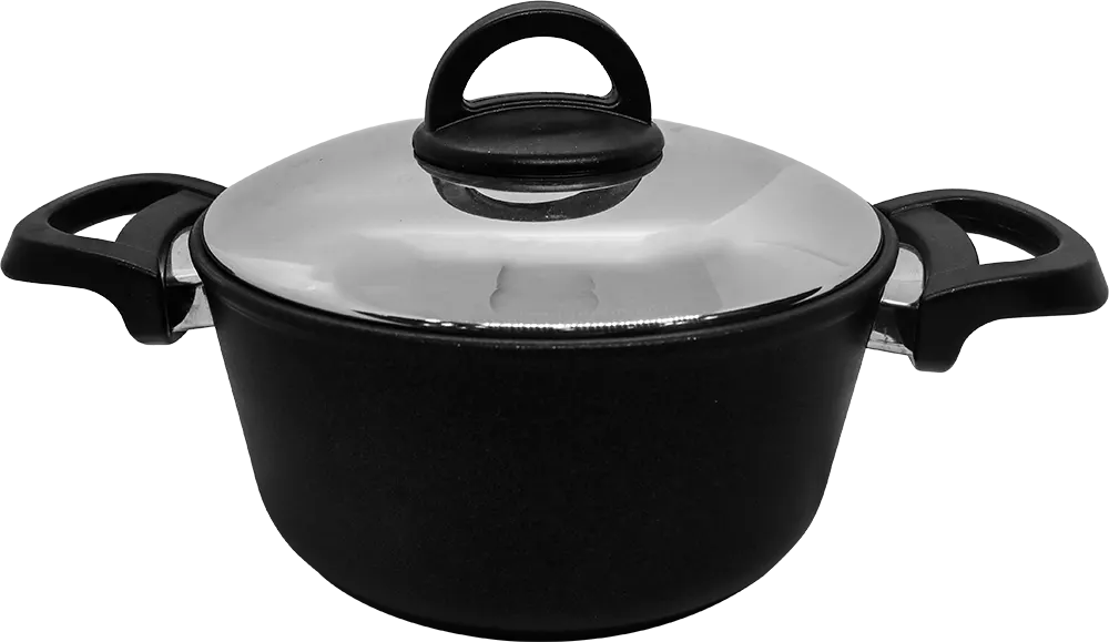 حلة تيتانيوم كوكين عبود بغطاء استانلس، مقاس 20، أسود