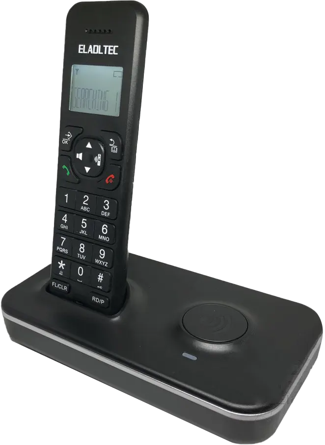 تليفون أرضي لاسلكي العدل تك، أسود، D1002B