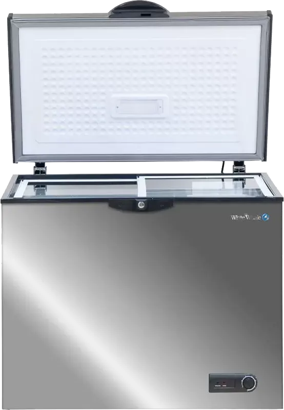 White Whale Chest Freezer, Defrost, Silver, WCF-3300 CSS