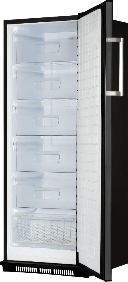 Passap Upright Freezer, No Frost, 6 Drawers, Black, NVF280PASBL