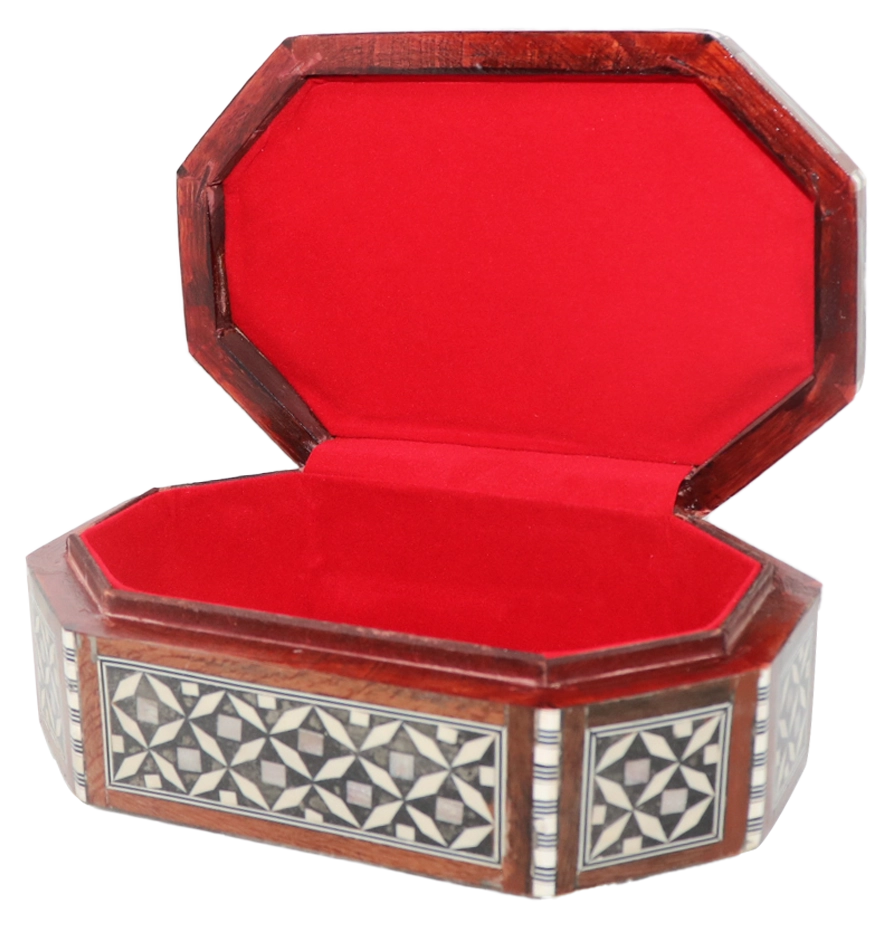 علبة صدف 17 سم جوانكي - بني مزخرف