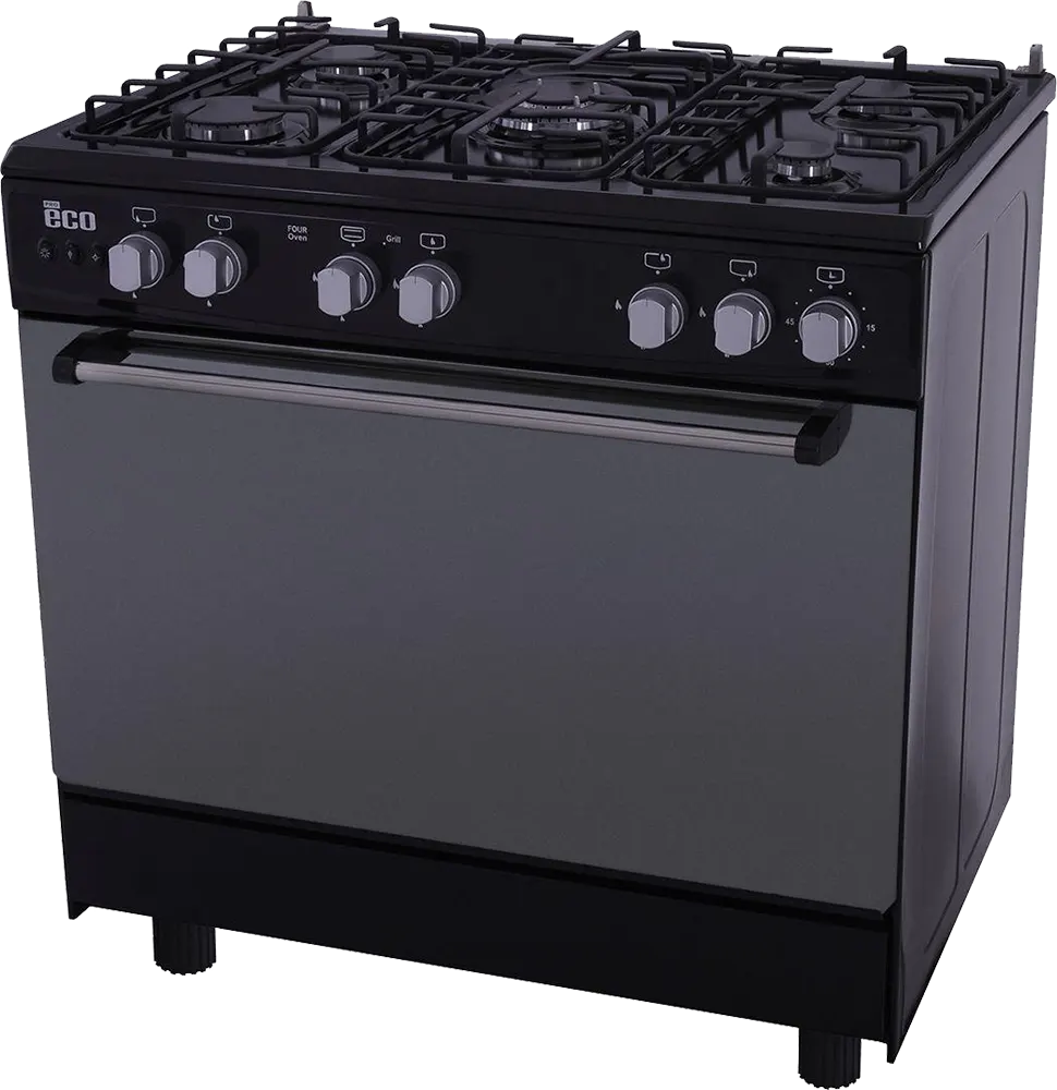 بوتاجاز يونيون ايراي ايكو، 60x90 سم، 5 شعلة ، أسود،  C69EB-AC-447-ECO-2W