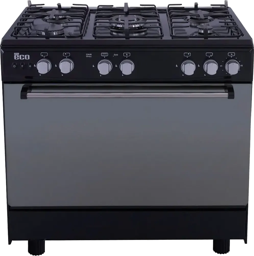 بوتاجاز يونيون ايراي ايكو، 60x90 سم، 5 شعلة ، أسود،  C69EB-AC-447-ECO-2W