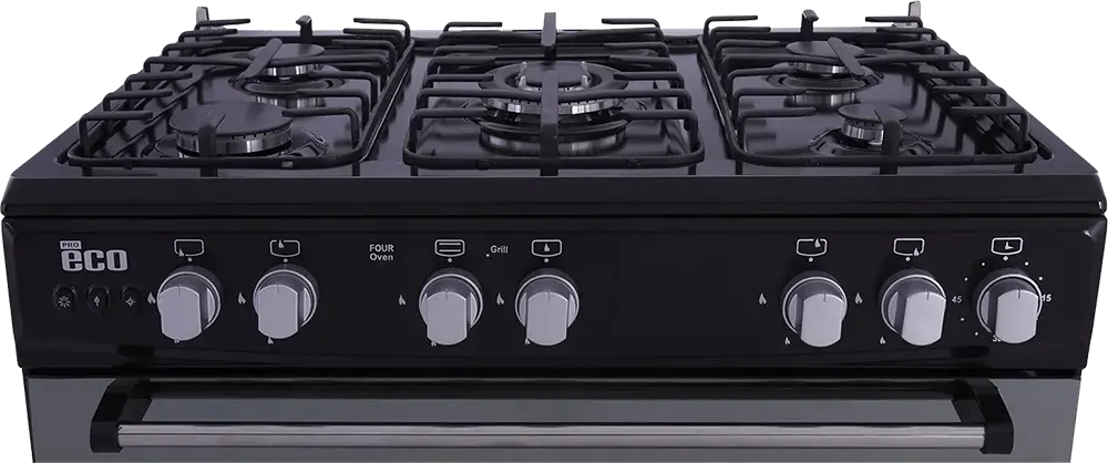 بوتاجاز يونيون ايراي ايكو، 60x90 سم، 5 شعلة ، أسود،  C69EB-AC-447-ECO-2W