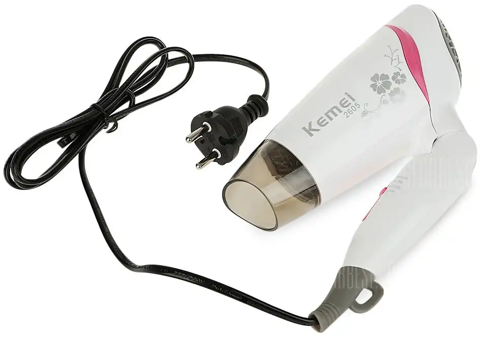 Kemei hair dryer, 1600 watts, white, KM-2605