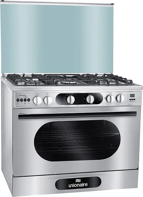 Unionaire Monster Chef Cooker, 60x90 cm, 5 Burners, Full Safety, Digital, Silver, C69SS-P2C-511-iDSF-2W-MO-AL