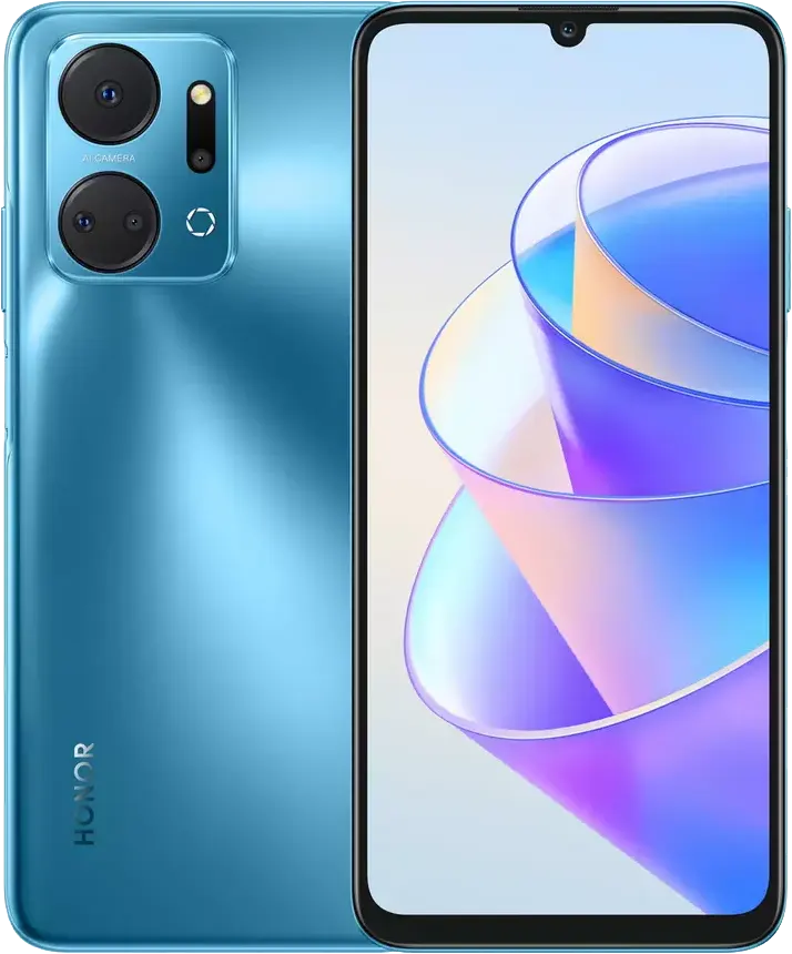 Honor X7A Dual SIM, 128GB Memory, 4GB RAM, 4G LTE, Ocean Blue