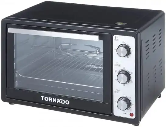 فرن كهربائي تورنيدو، 48 لتر، شواية، 1800 وات، مروحة ،أسود،TEO-48DGEK