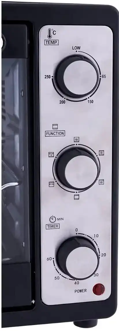 فرن كهربائي تورنيدو، 48 لتر، شواية، 1800 وات، مروحة ،أسود،TEO-48DGEK