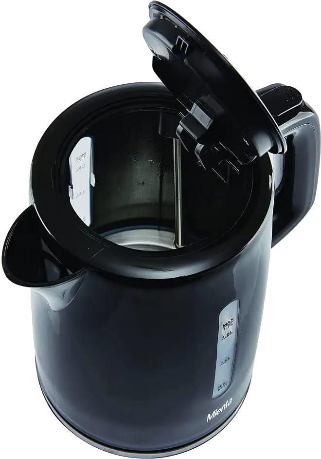Mienta Plastic Electric Water Kettle, 1.7 Liter, 2150 Watt, Black, EK201620A
