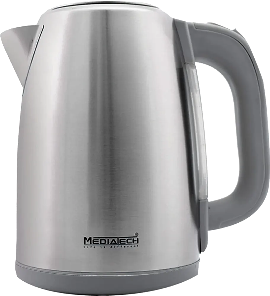 غلاية مياه كهربائية استانليس ميديا تيك، 1.7 لتر، 2200 وات، فضي، MT-K107