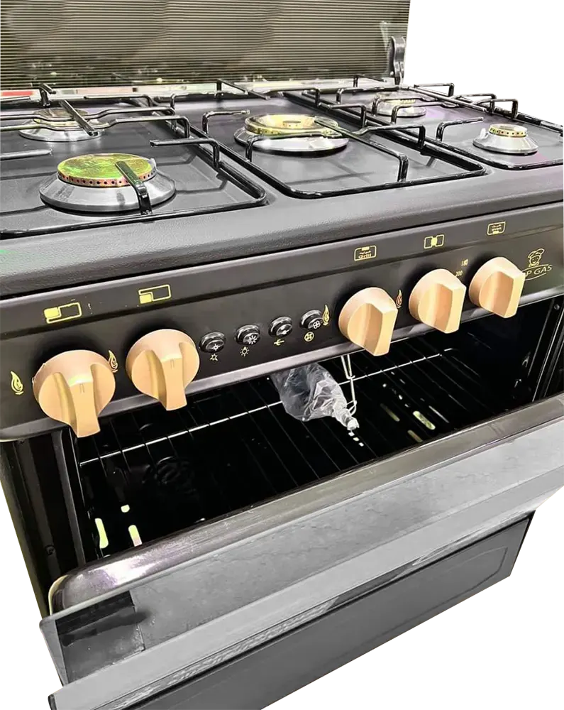 بوتجاز توب غاز، مقاس 60 × 90 سم، 5 شعلات، أسود × ذهبي، TGGA900