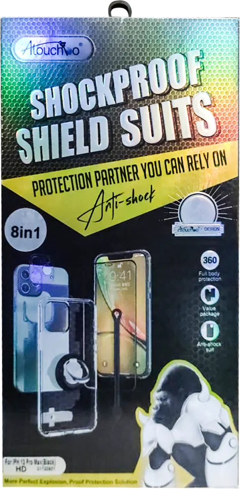 Atouchbo Kingkong Shield Screen Protector &Phone Case Cover Suit Set 8*1 for iPhone