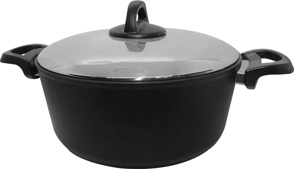 حله طهي تيتانيوم غطاء ستانلس من عبود مقاس 26 ، أسود