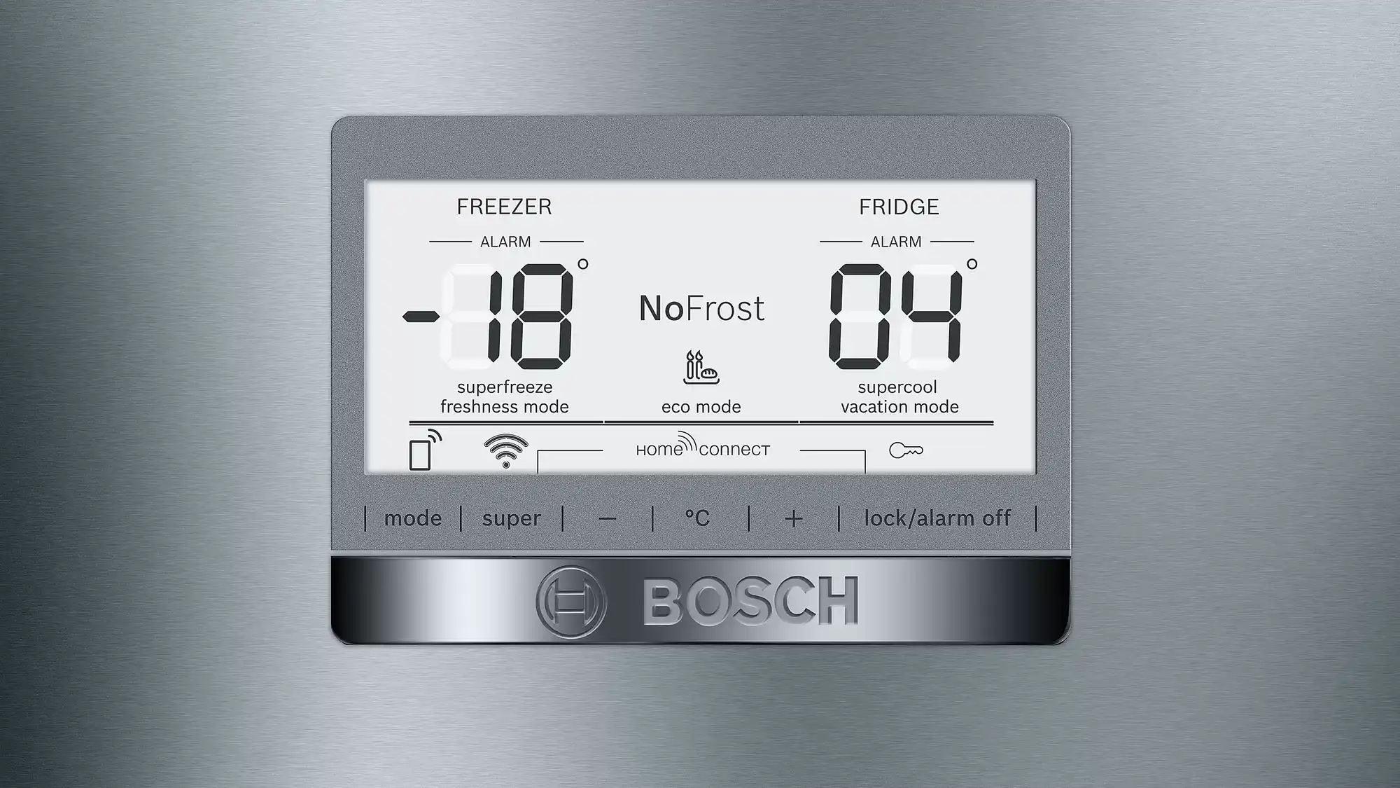 Bosch Refrigerator, No Frost, 496 Liters, 2 Doors, Silver, KGN86CI3E8