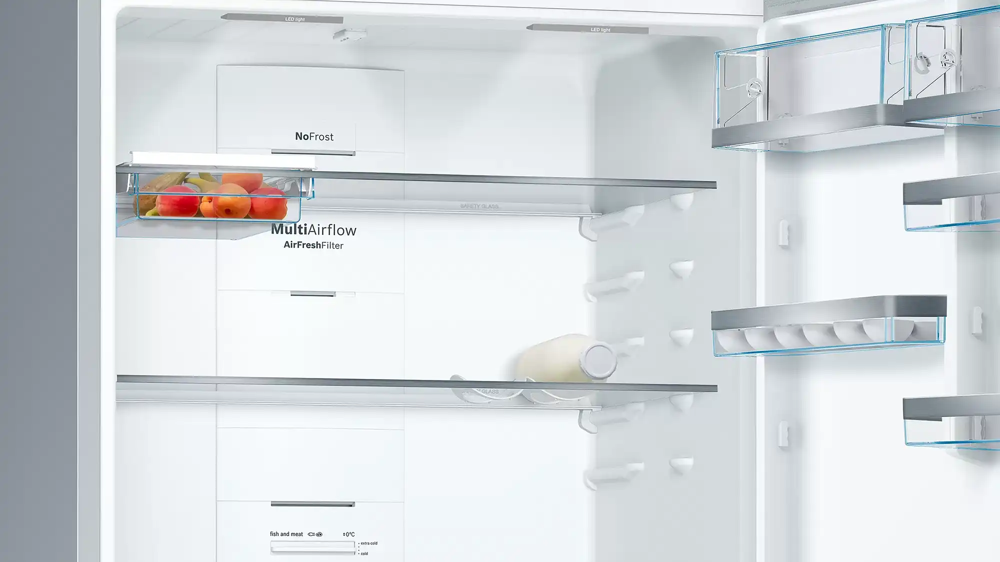 Bosch Refrigerator, No Frost, 496 Liters, 2 Doors, Silver, KGN86CI3E8
