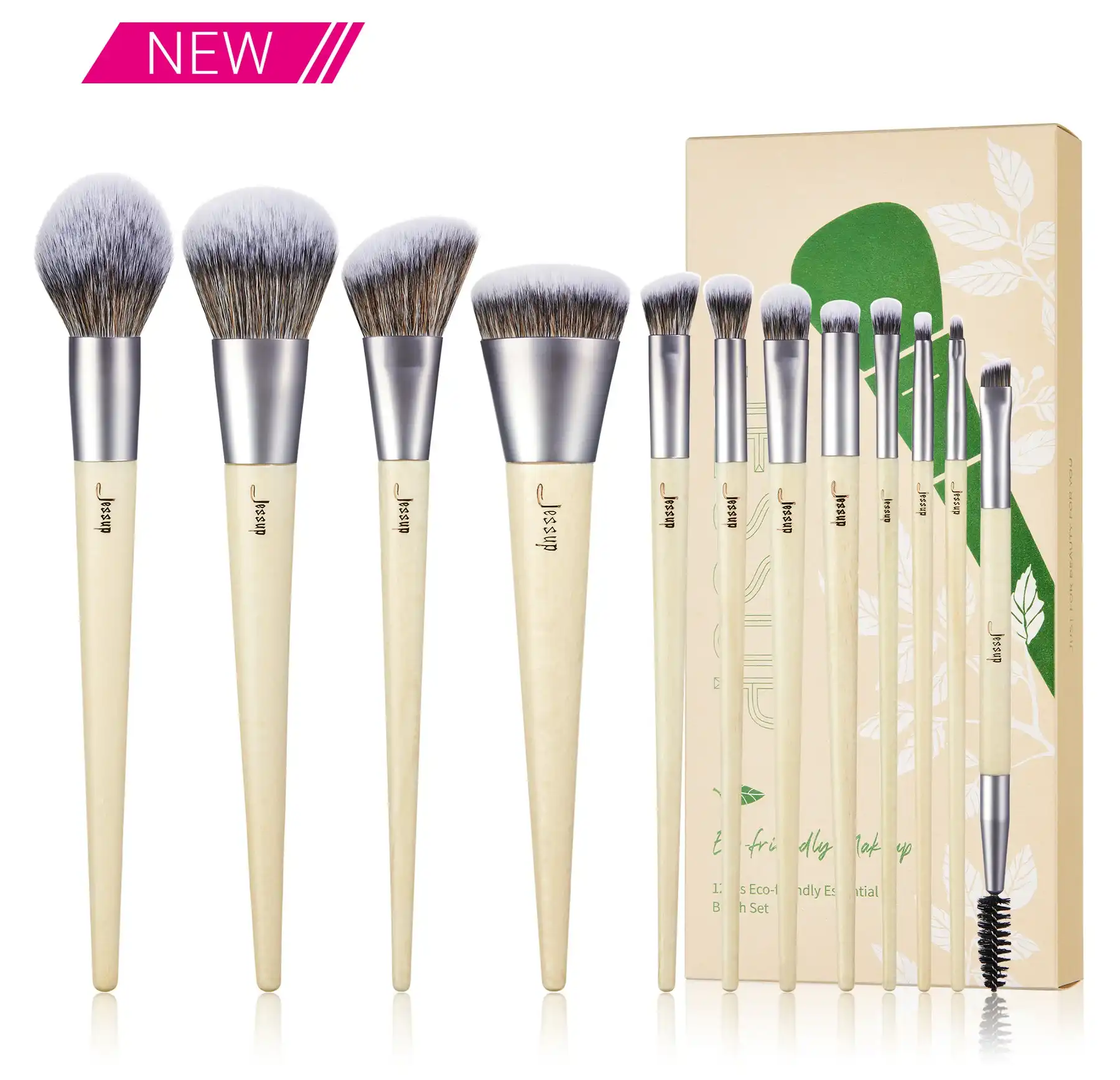 JESSUP ECO T327 Makeup Brushes Set 12PCS