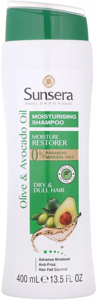 شامبو بزيت الزيتون والافوكادو من صن سيرا 400 مل