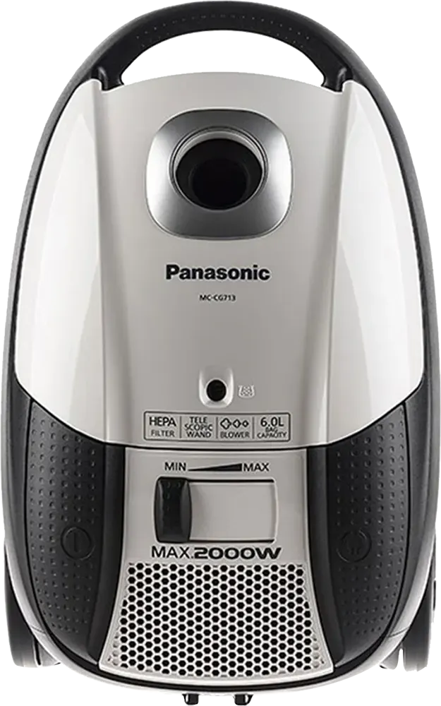 مكنسة كهربائية باناسونيك ماليزي ،2000 وات، كيس غبار 6 لتر، أبيض ،MC.CG713