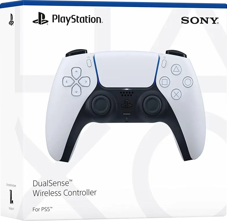 Sony DualSense PlayStation 5 Controller, Wireless, Built-in Microphone, CFI ZCT1W, White