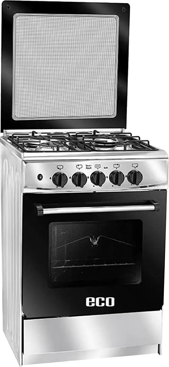Unionaire Eco Cooker, 55 x 55 cm, 4 Burners, Stainless x Black, CF55SV-AP-426-ECO-2W