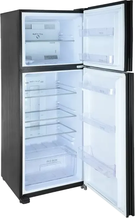Unionaire refrigerator, no frost, 350 litres, 2 doors, black, URN-420LBLBA-MS1