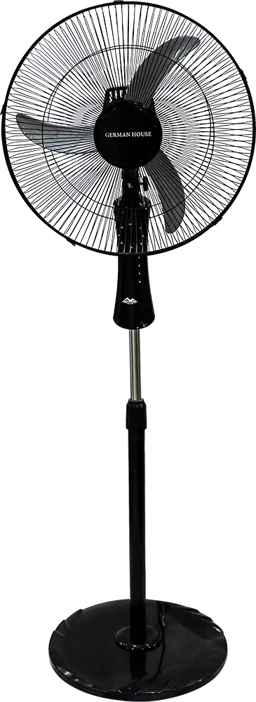 مروحة ستاند جيرمان هاوس 18 بوصة، 3 سرعات، أسود، RREH-5F-18T