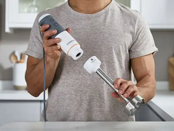 Kenwood Hand Blender, 850 Watt, 1.7 Liter, with Multiple Attachments, White x Grey, HBM40.306WH