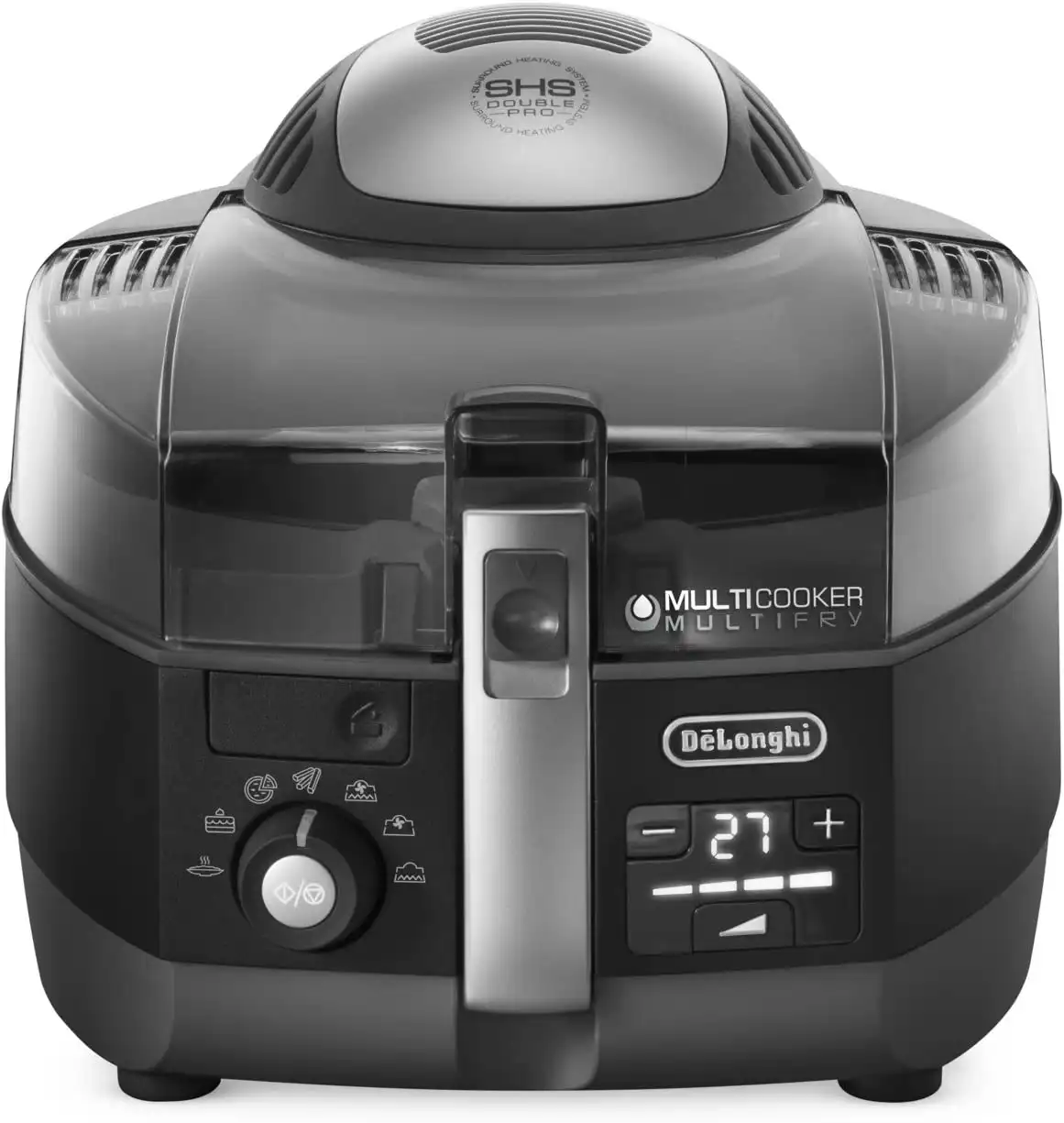 DeLonghi Multifry Air Fryer without oil, 2200 Watt, 1.7 Liter, Digital Display, Black, FH1394-2, Raya Warranty