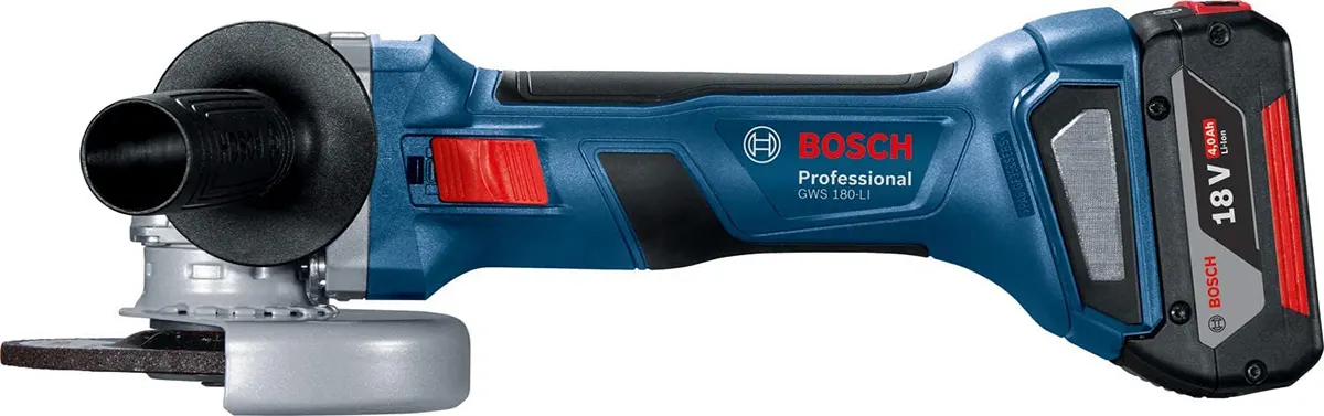 Bosch Angle Grinder, 18 Volt, 5 Inch, Battery, GWS 180-LI PROFESSIONAL