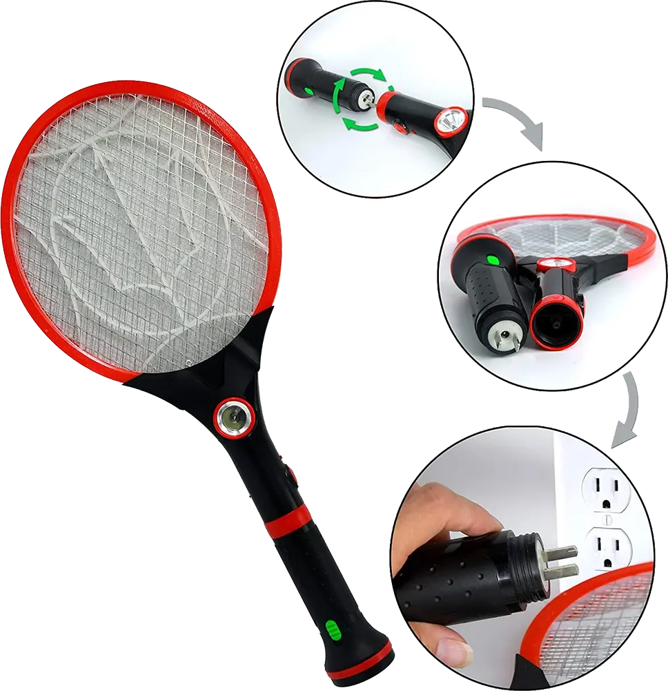 مضرب صاعق للناموس جيكوا، قابل للشحن، ألوان متعددة، LTD-308