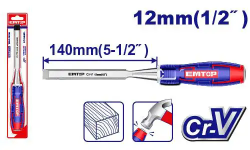 Emtop Wood Chisel, 12 mm, EWCL1201