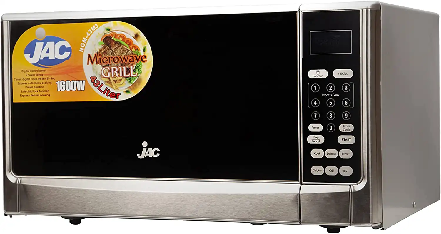 Jac Microwave, 43 Liters, Grill, 1600 Watt, Digital, Silver, NGM-43M3