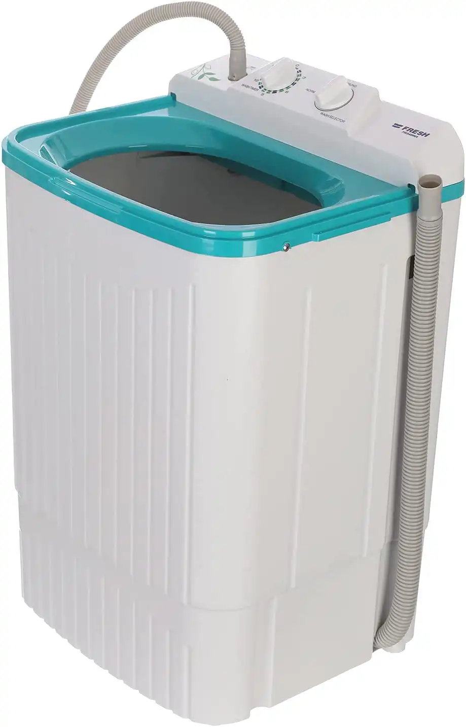 Fresh Washing Machine, 4 KG, Plastic Body, One Tub, White X Green, FWS400NA