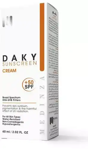 واقى الشمس داكي، معامل حماية +50، مناسب لكل أنواع البشرة، 60 مل، كريم